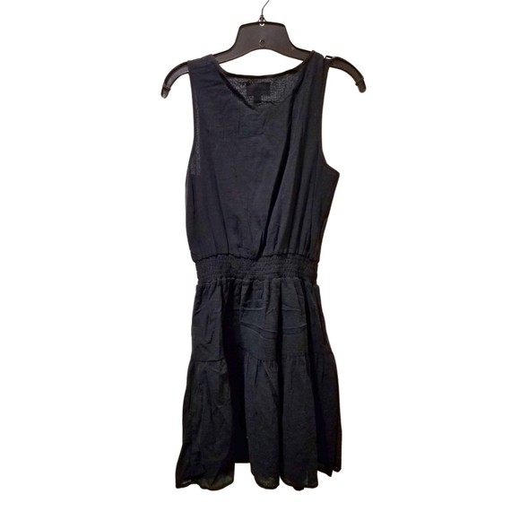 Universal Thread Women's Black Cotton V-Neck Elastic Waist Boho Dress Size M - Picture 2 of 4